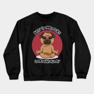 Funny Yoga Pug Dog Crewneck Sweatshirt